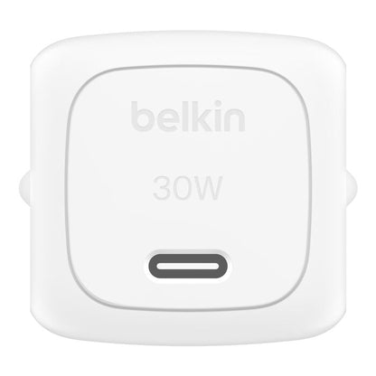Belkin BoostCharge Caricabatteria da parete Compatto da 30W, Caricatore USB-C PD rapido da viaggio per Apple
