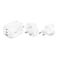 BELKIN Caricatore da Parete GaN 3 Porte 100W con Adattatore da Viaggio (Bianco)